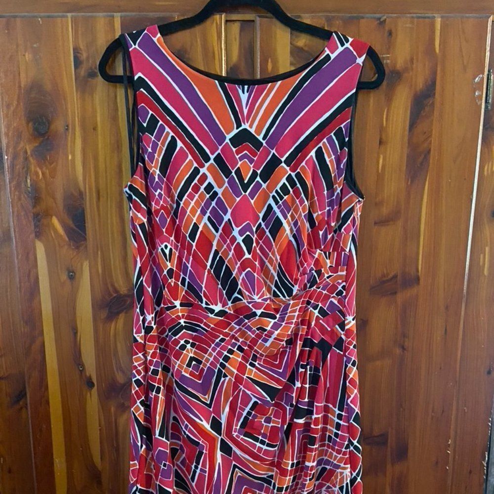 Geometric Multicolor Sleeveless Dress